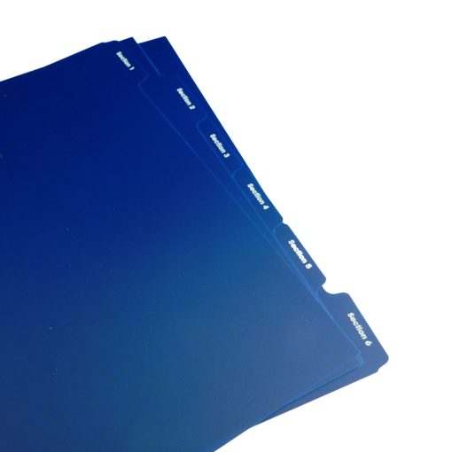 PVC Dividers with printed tabs Navy 3